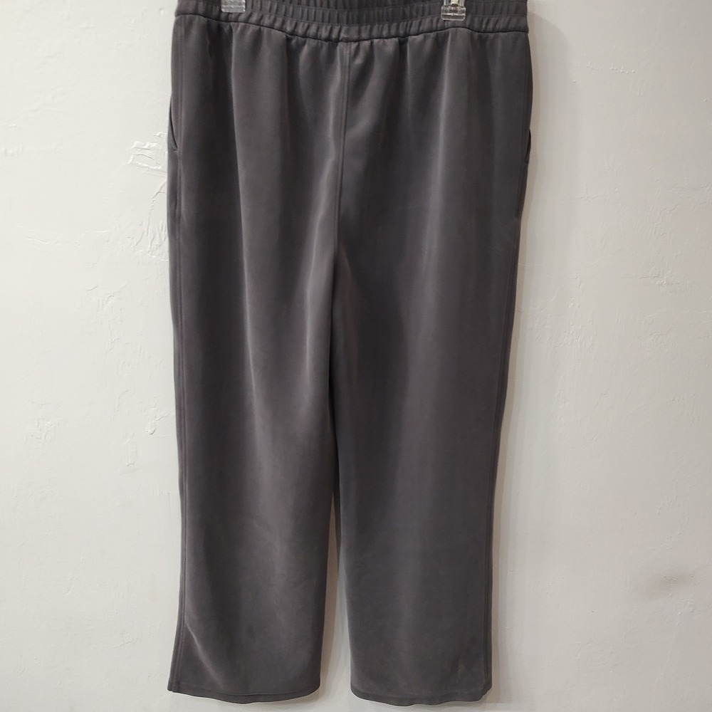 G4Free Yoga Pants Pockets Wide Leg High‎ Waist Stretch Casual Grey Sz XL - Picture 3 of 7